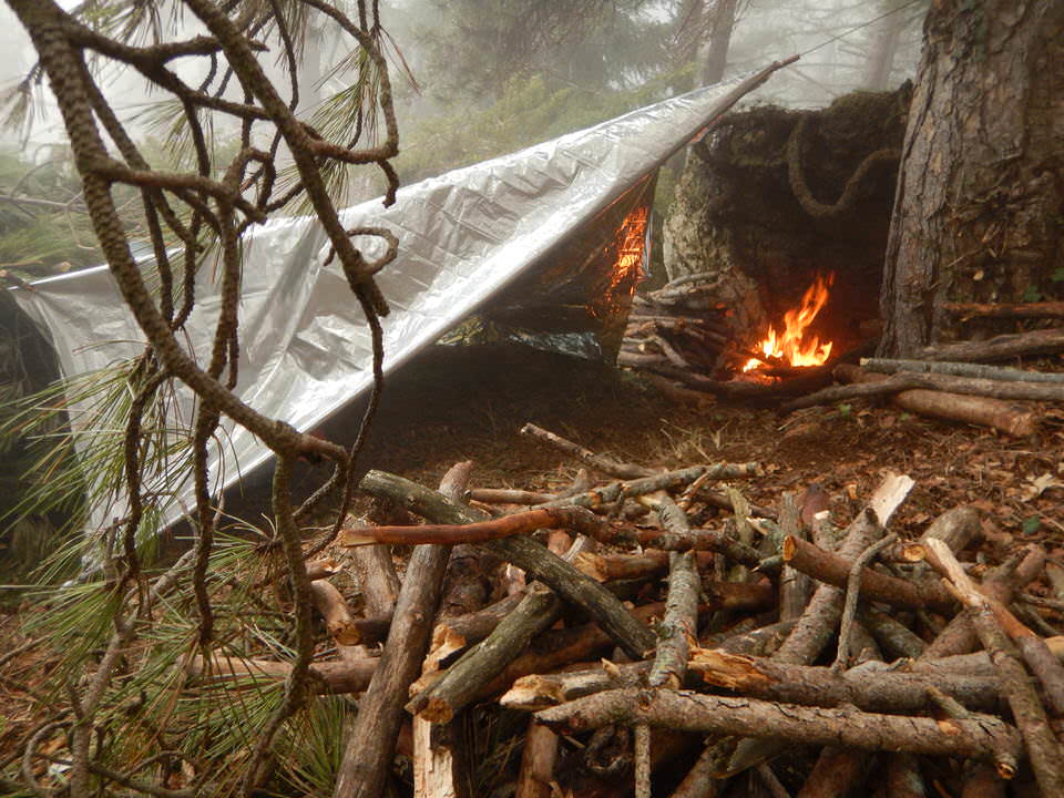Tenda con fuoco